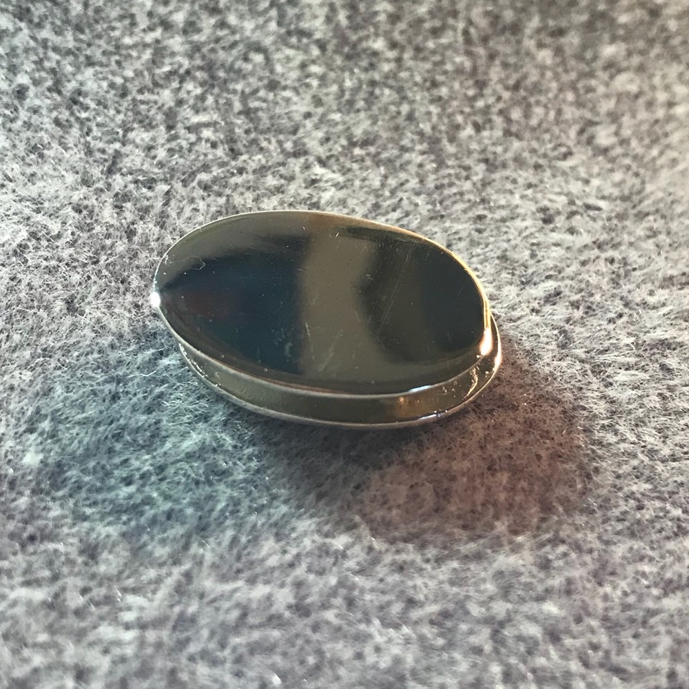 .925 Sterling silver oval enhancer/pendant